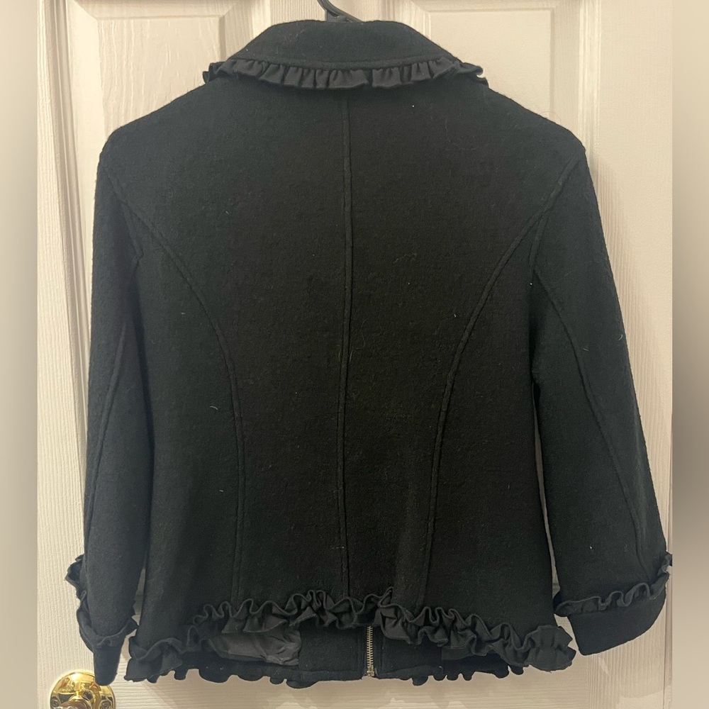 Mac & Jac Black Ruffled Women's Jacket - Picture 7 of 11